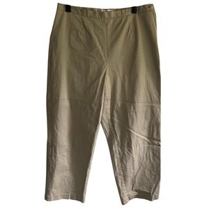 Tommy Hilfiger Golf Pants 12 Khaki Tan Side Zip Cotton Blend Ankle Preppy‎ Golf